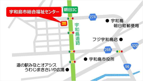 宇和島地区権利擁護センターの地図